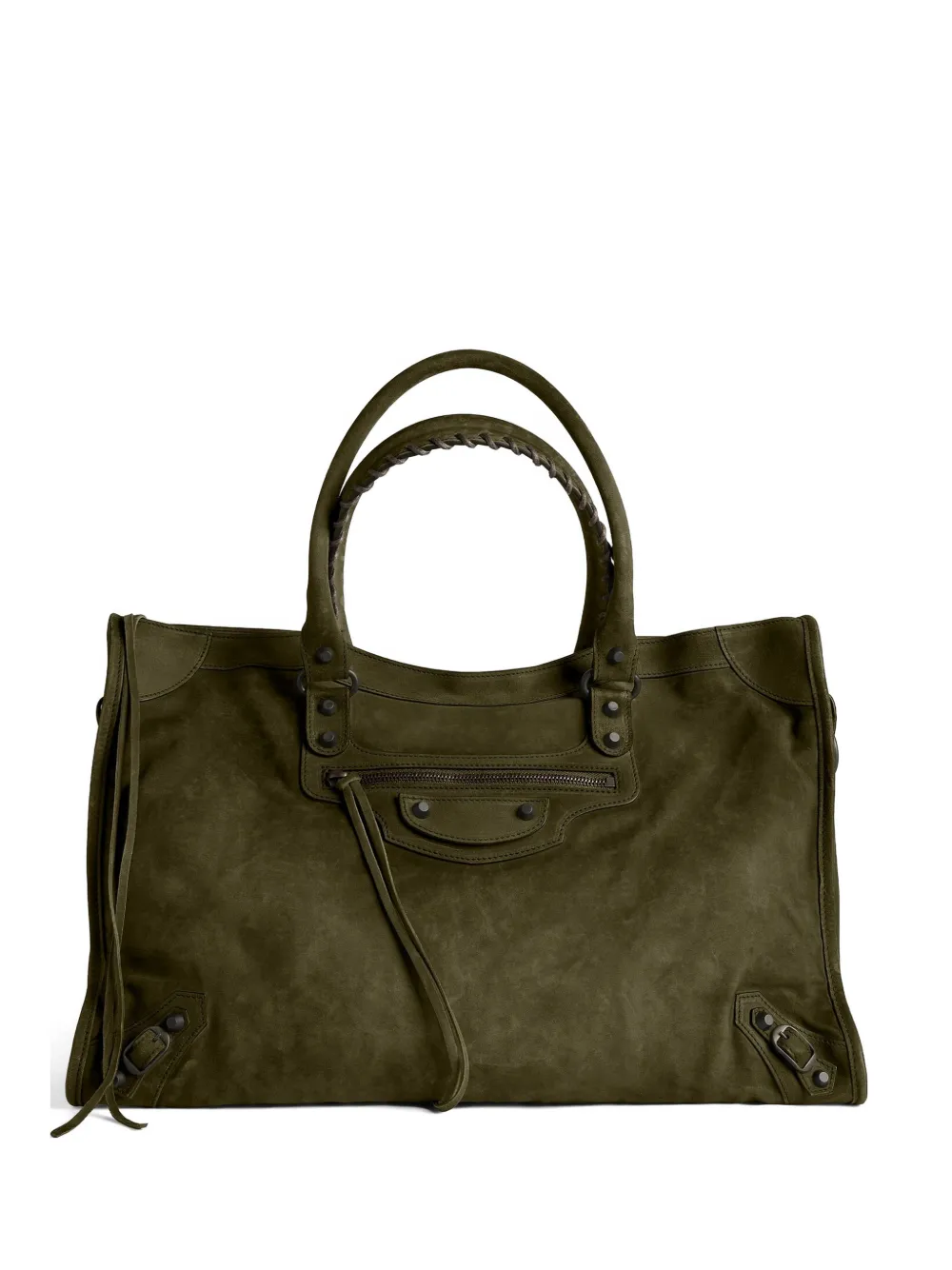 Balenciaga large Le City braided tote bag - Verde