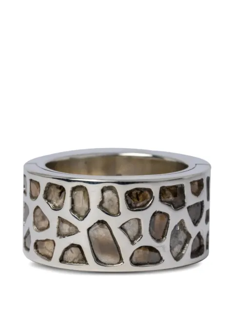 Parts of Four polished diamond ring