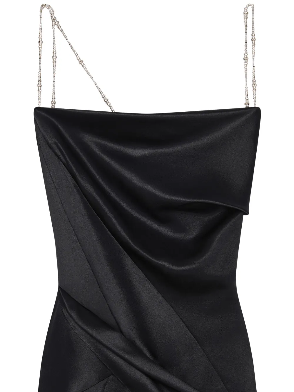 Givenchy Straps Dress in Satin with Pearls and Crystals in Black, view 2