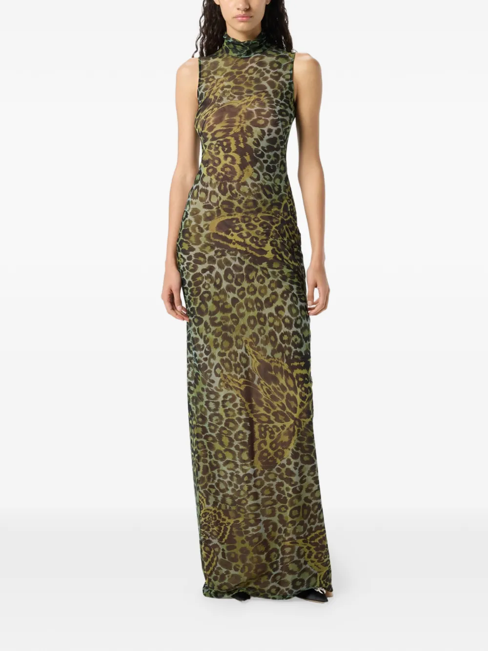 Blumarine Maxi-jurk met dierenprint Groen