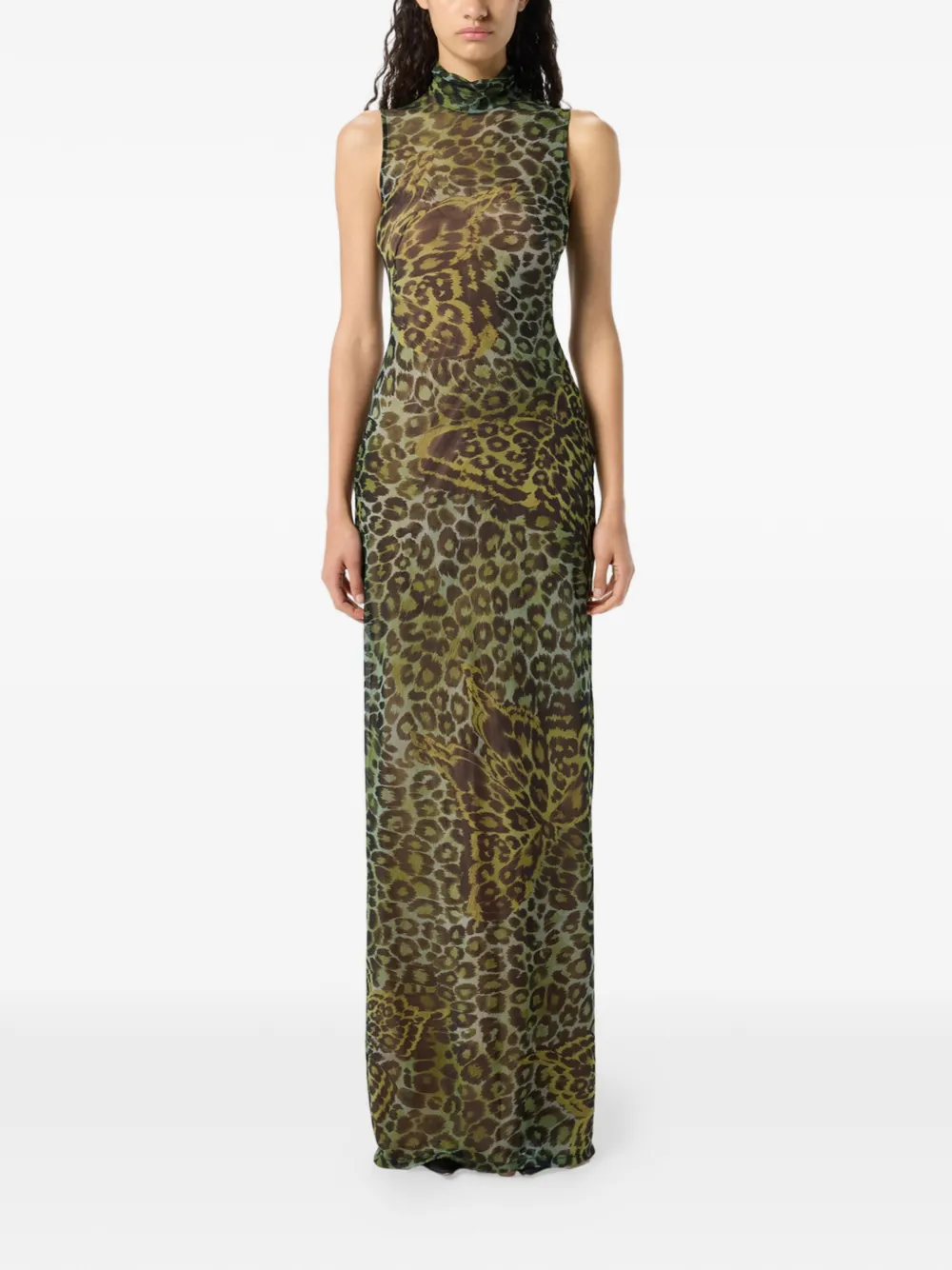 Blumarine Maxi-jurk met dierenprint Groen