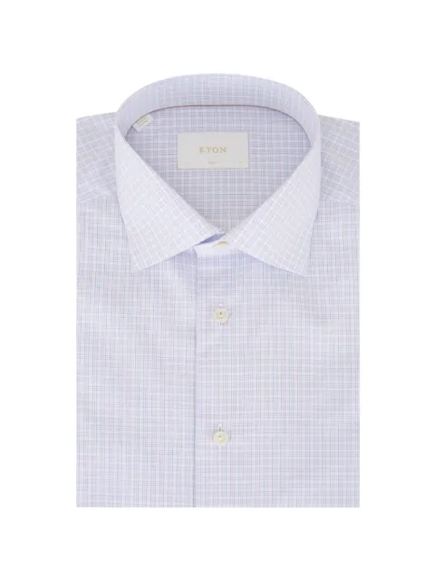 Eton camisa con cuadros estampados