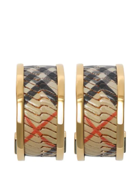 Burberry Check print hoop earrings