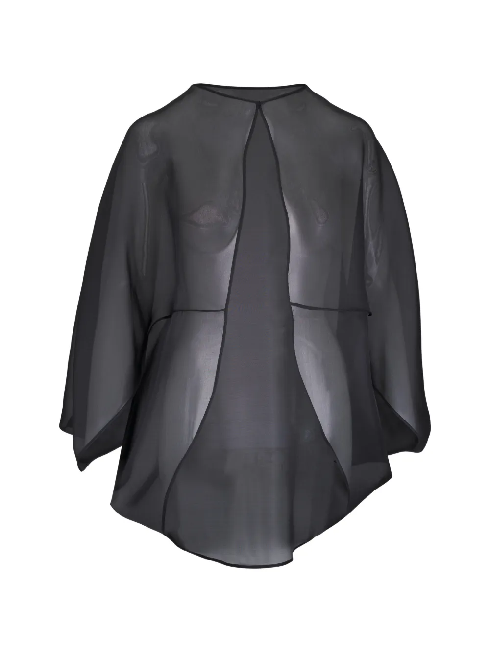 Peter Cohen silk cape - Nero