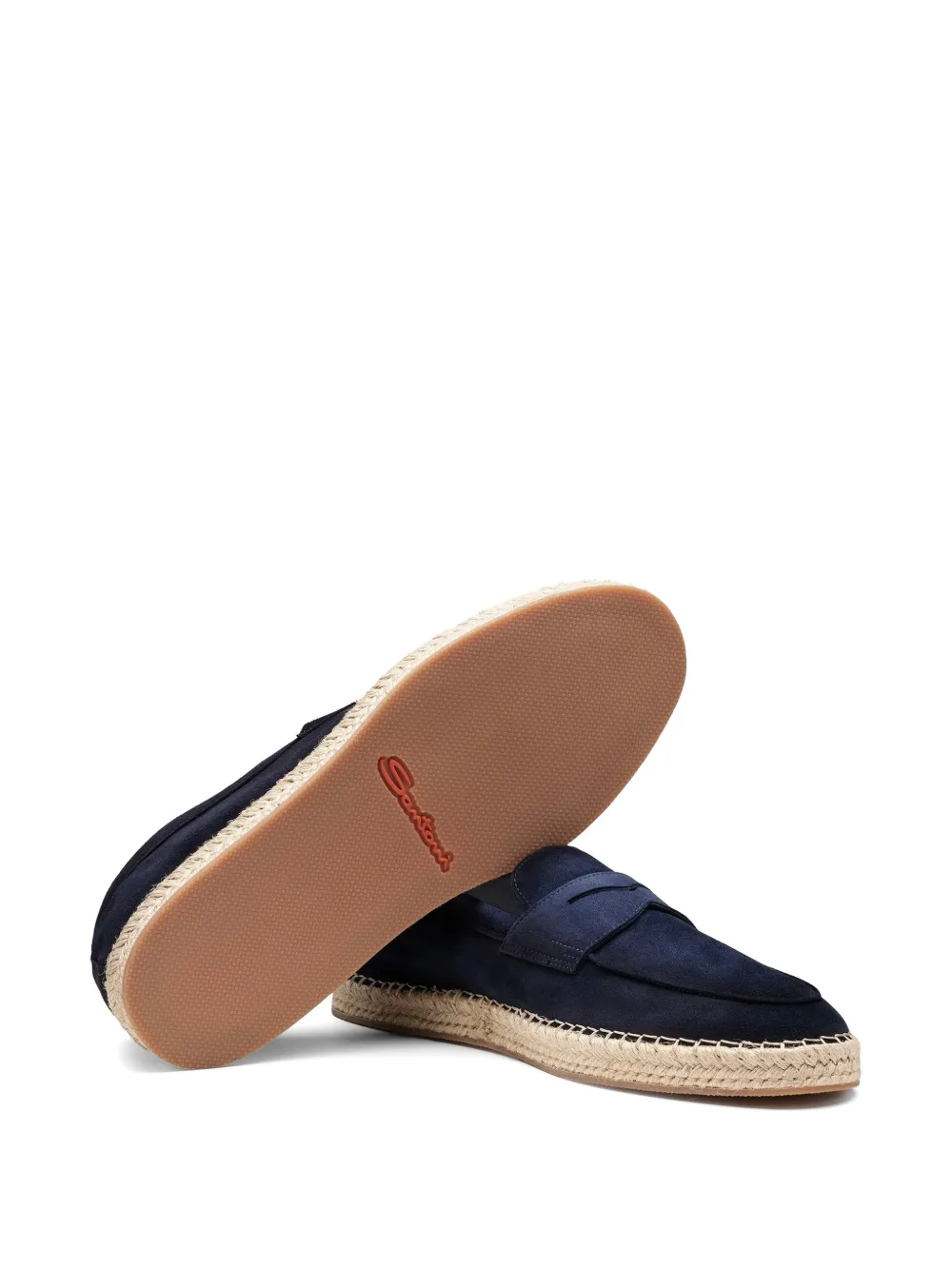 Santoni suede espadrilles Blauw