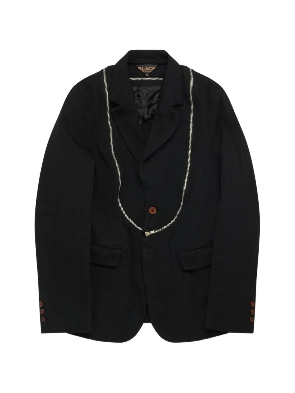 Black Comme Des Garçons zipped jacket - Nero