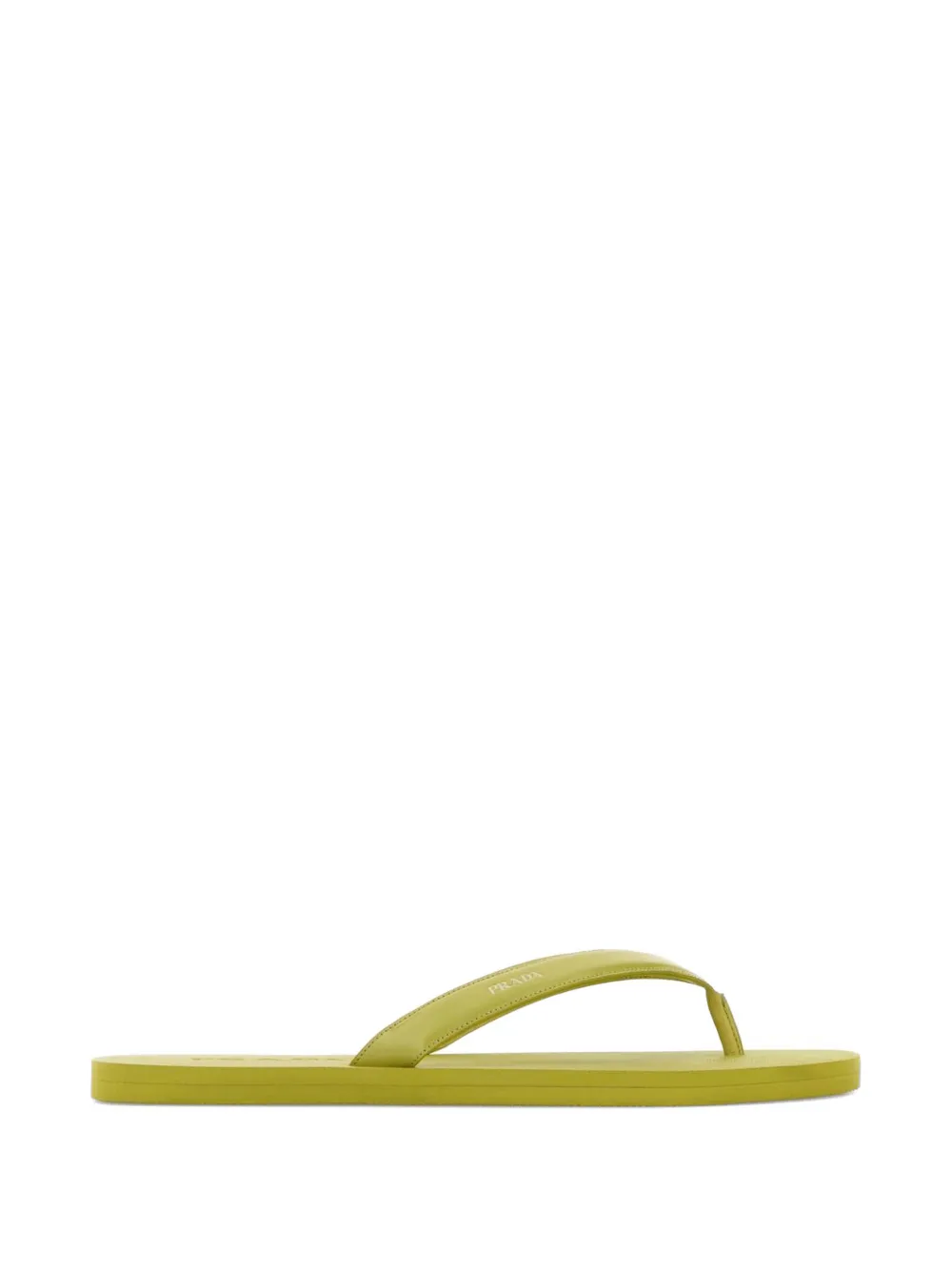 Prada debossed-logo flip flops - Gelb