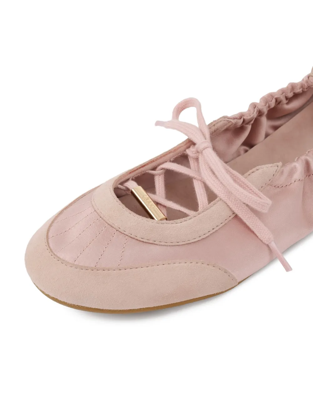 Chloé Ballerina's met veters Roze