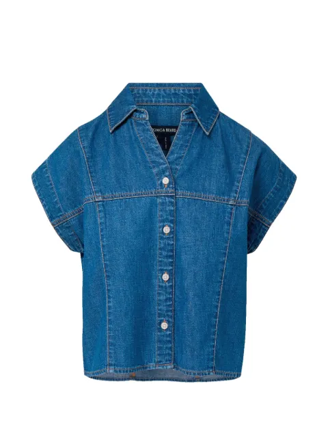 Veronica Beard Nestor button denim top
