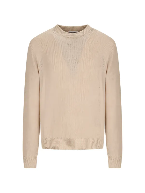 JIL SANDER クルーネックニット Jil Sander クルーネックセーター | ニュートラル | FARFETCH JP
