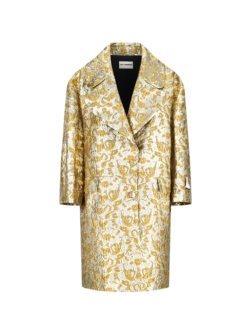 DES PHEMMES Cocoon coat - Oro