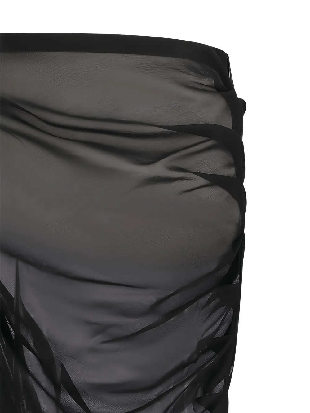 Giuseppe Di Morabito Zijden maxi-rok met ruches Zwart