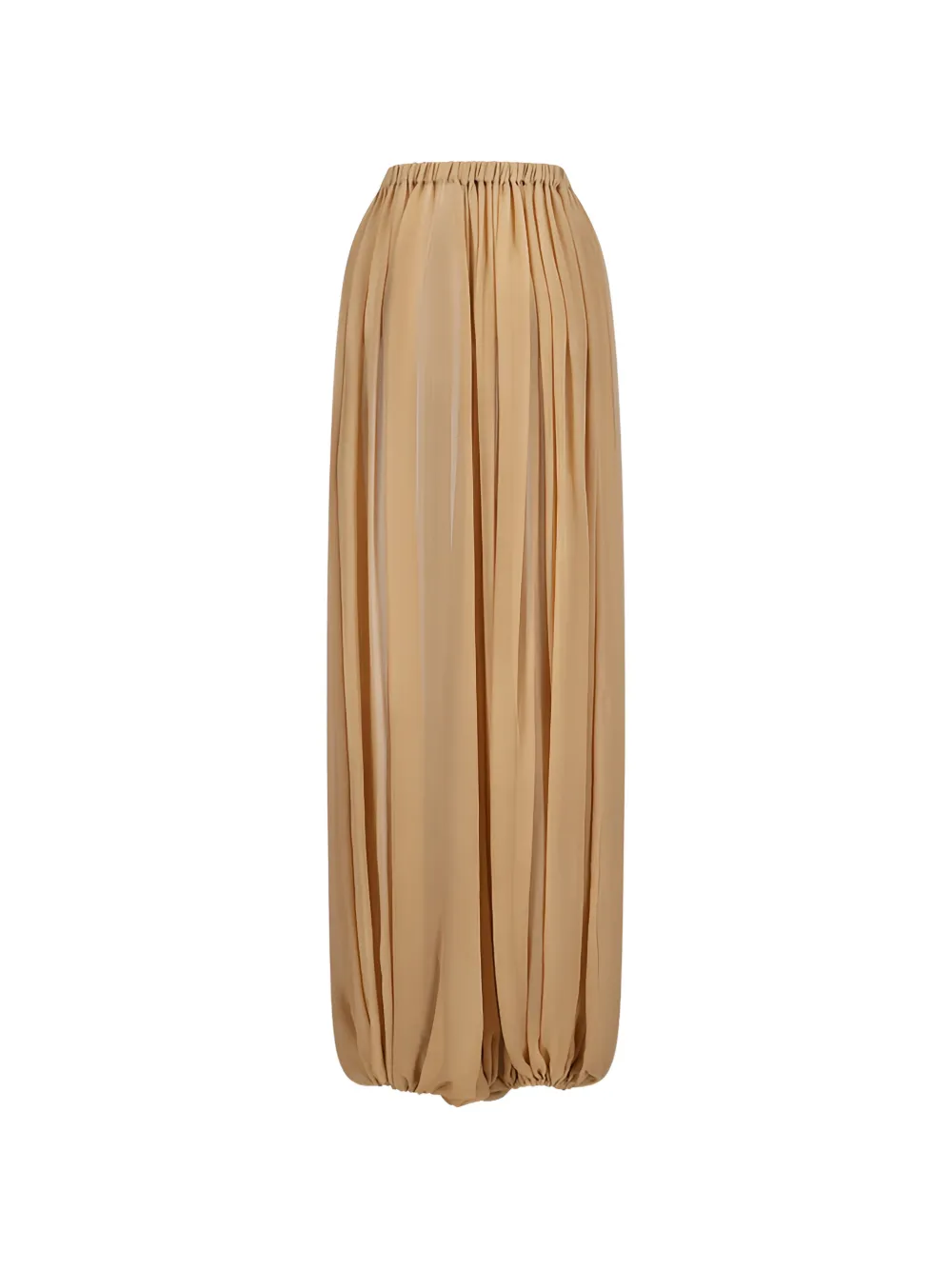 Giuseppe Di Morabito Gesmockte zijden broek Beige