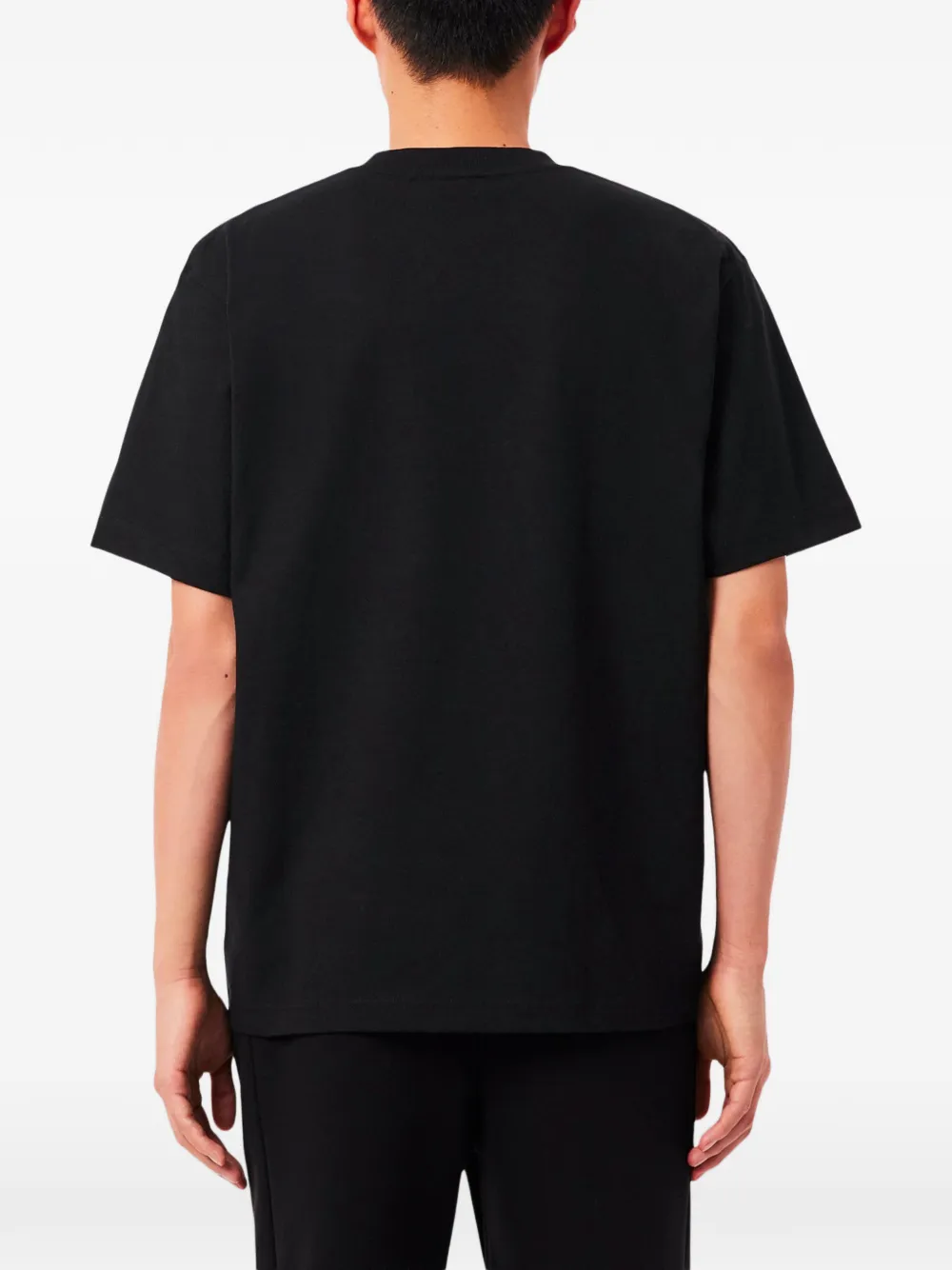 Lacoste T-shirt met geborduurd logo Zwart