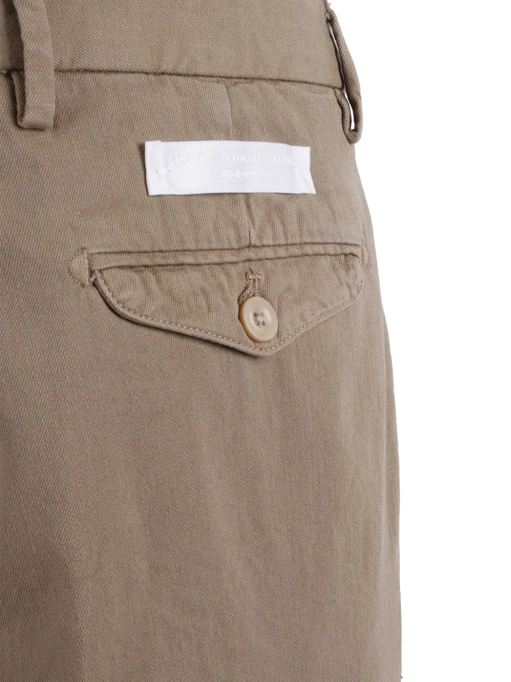 Briglia 1949 Broek met toelopende pijpen en geplooide voorkant Beige