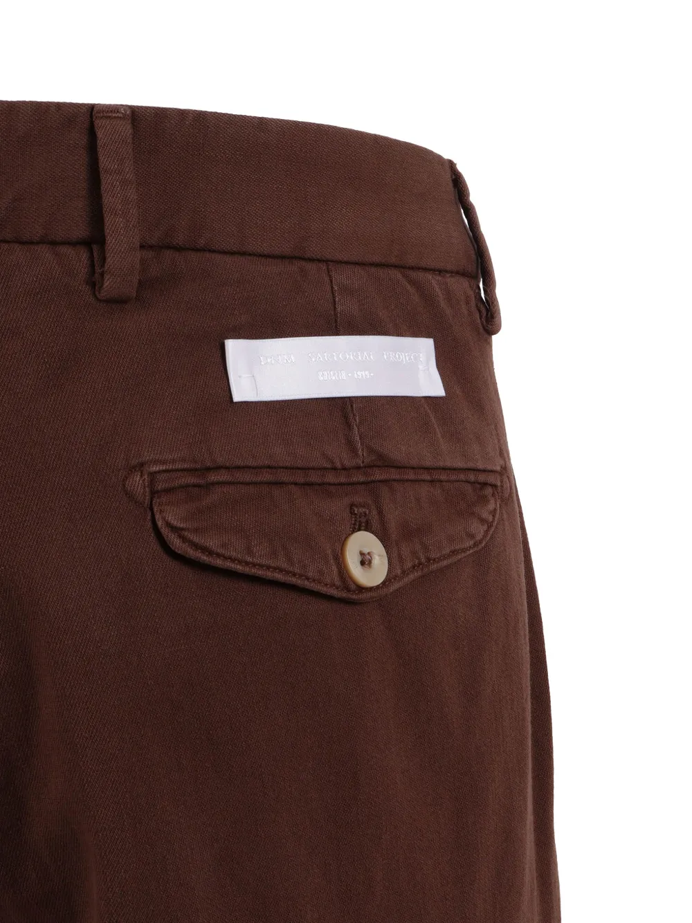 Briglia 1949 Geplooide broek met knoopflap Bruin