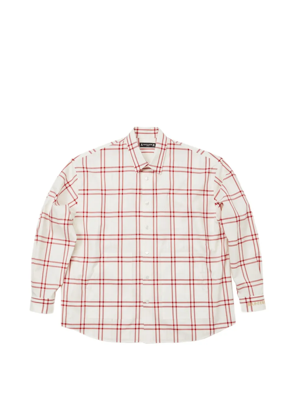 Mastermind Japan plaid loose-fit shirt - Bianco