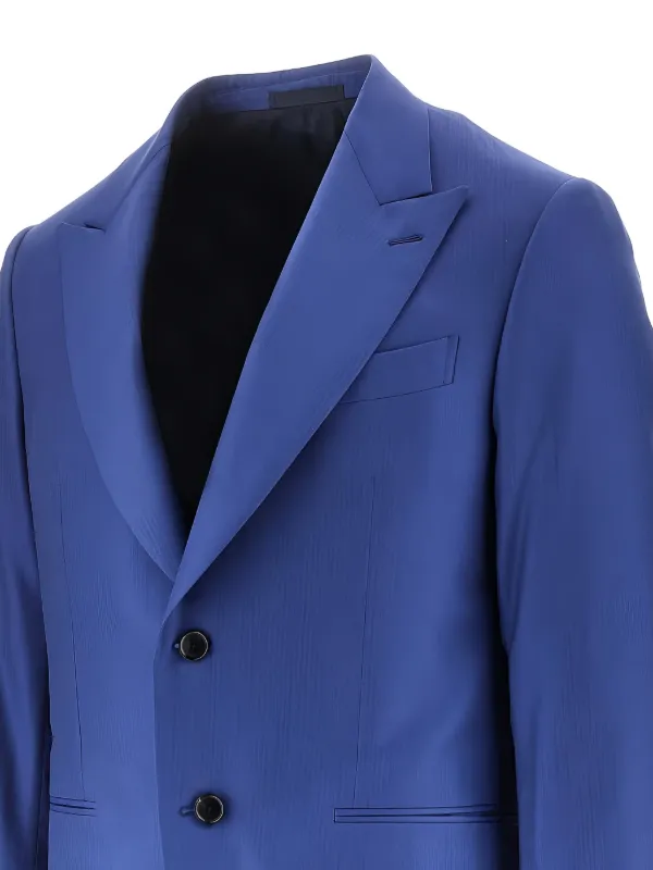 Caruso single-breasted two-piece Suit | Blue | FARFETCH ZA