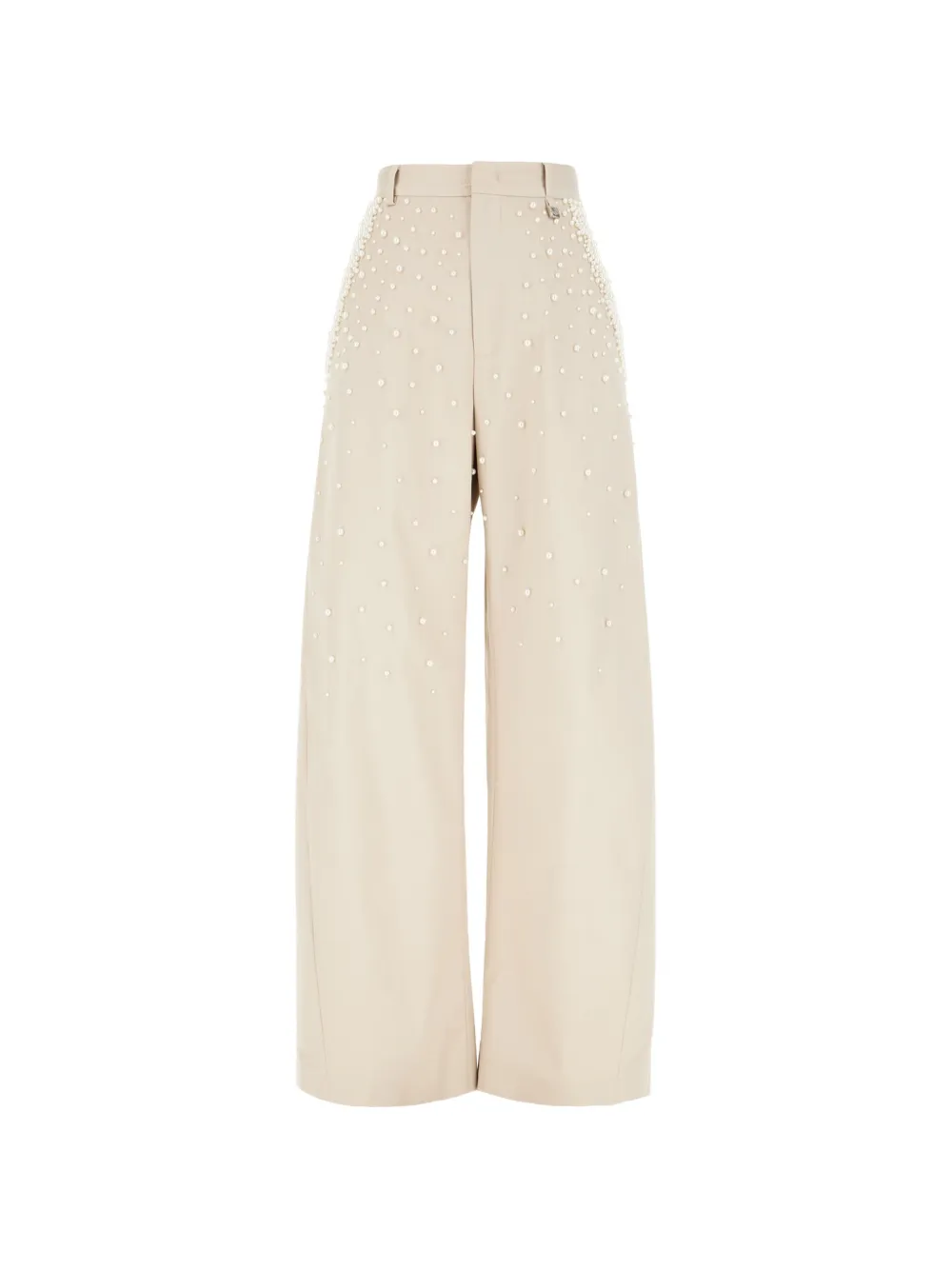 Giuseppe Di Morabito faux-pearl embellished trousers - Toni neutri
