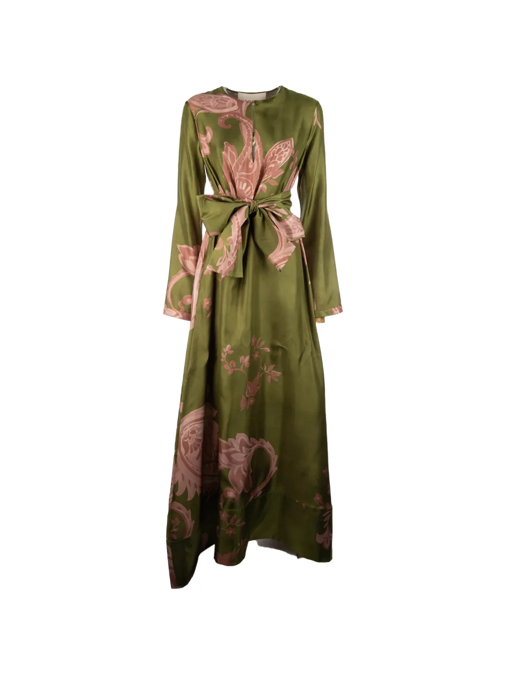CO.GO tie-waist floral dress - Grün