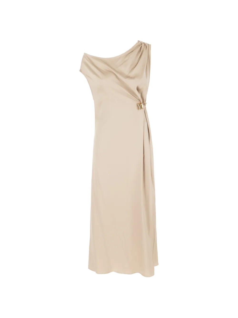 Danamè One-shoulder-kleid Mit Schnalle In Nude