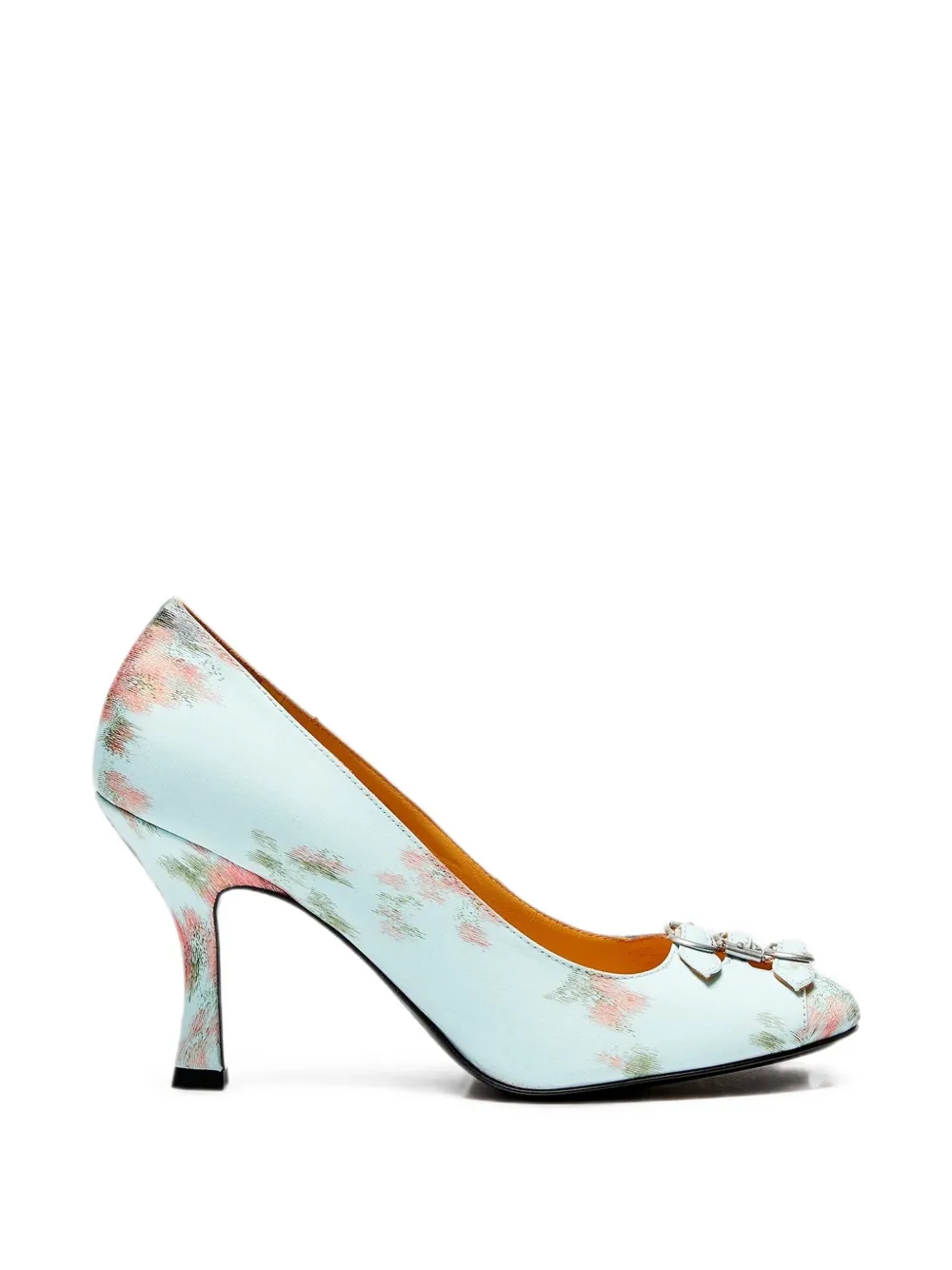 LILI CURIA Babette floral-print buckle-detail pumps