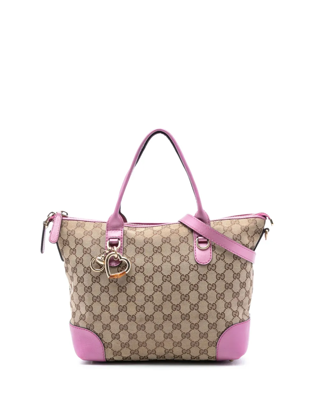 Gucci Pre-Owned 2016-2025 GG Canvas Heart Bit satchel - Rosa