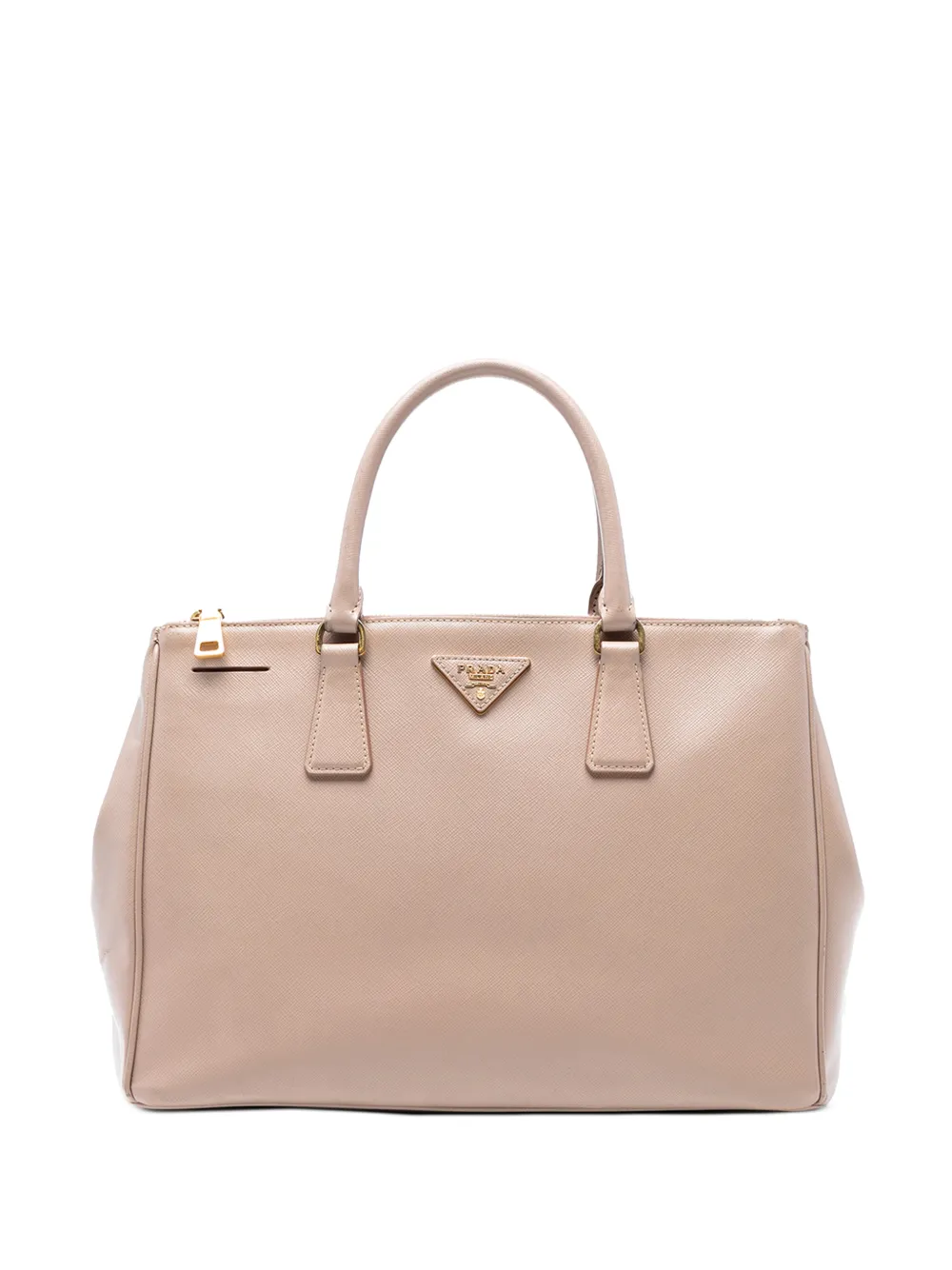 Prada Pre-Owned 2021-2025 Large Saffiano Lux Galleria Double Zip tote bag - Marrone