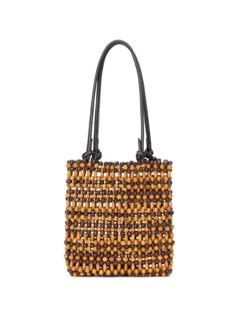 STAUD mini Baja beaded tote bag
