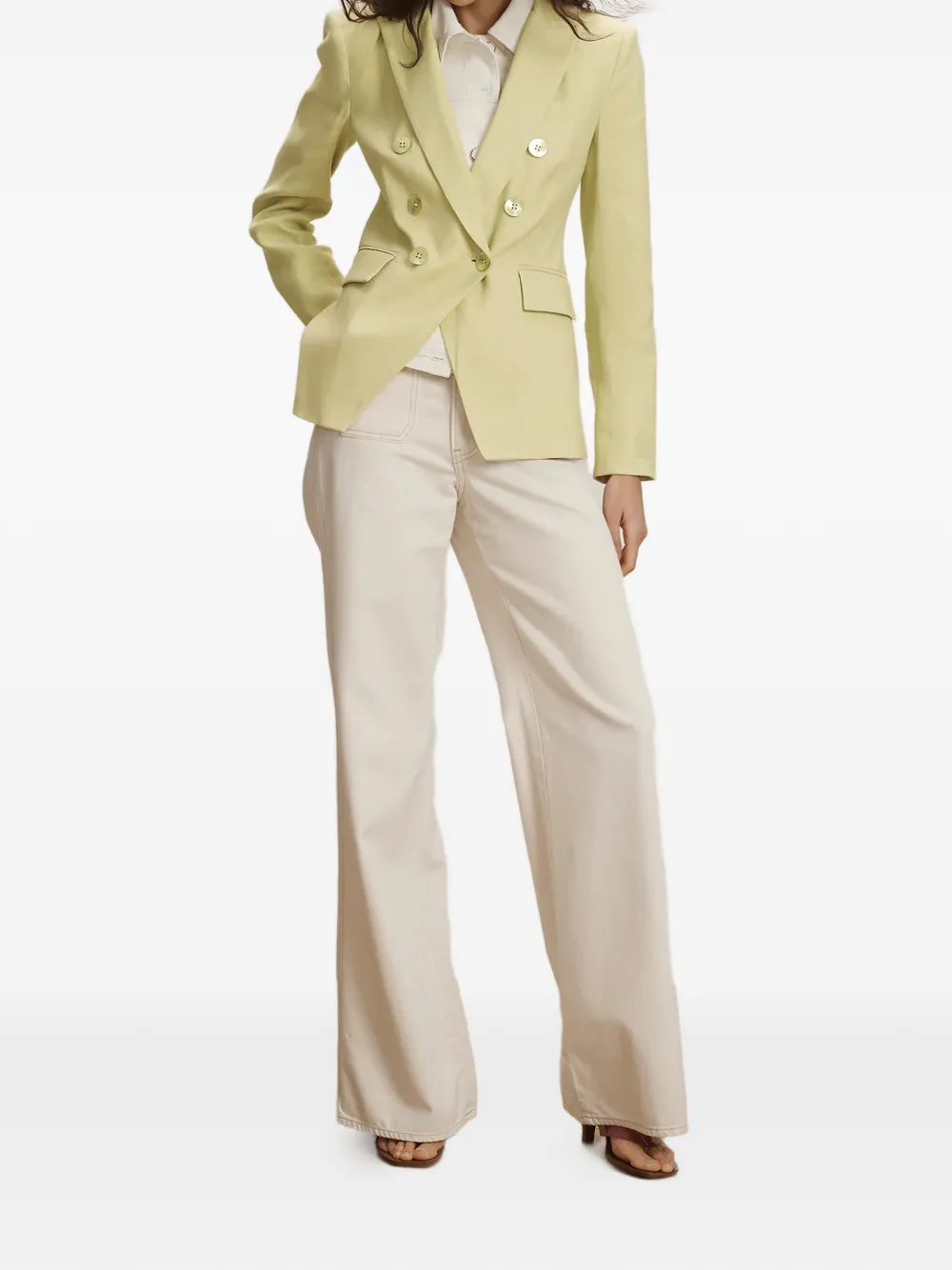 Veronica Beard Blazer met dubbele rij knopen Groen