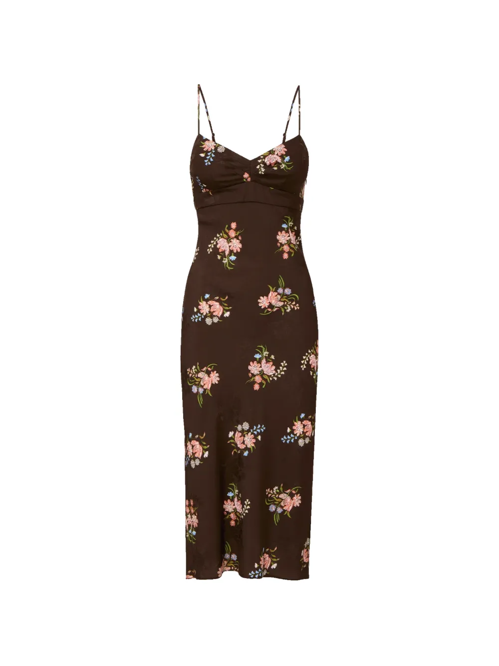 Veronica Beard Shara floral-print midi dress - Braun
