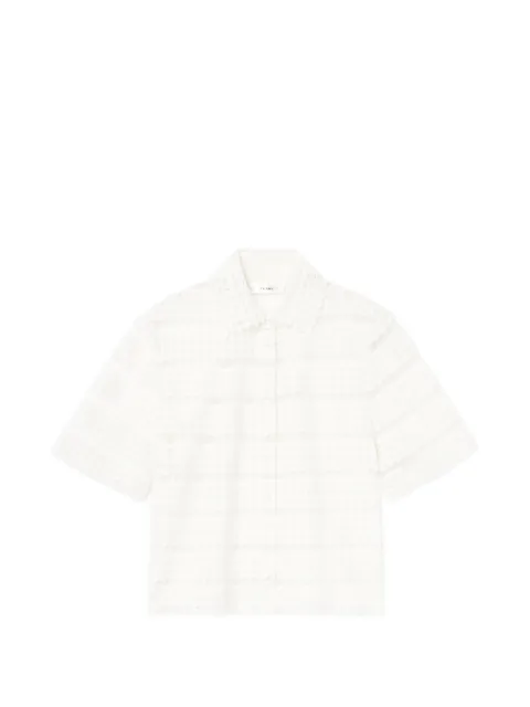 FRAME Lattice crochet shirt
