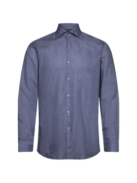BOSS camisa slim de algodón y lino