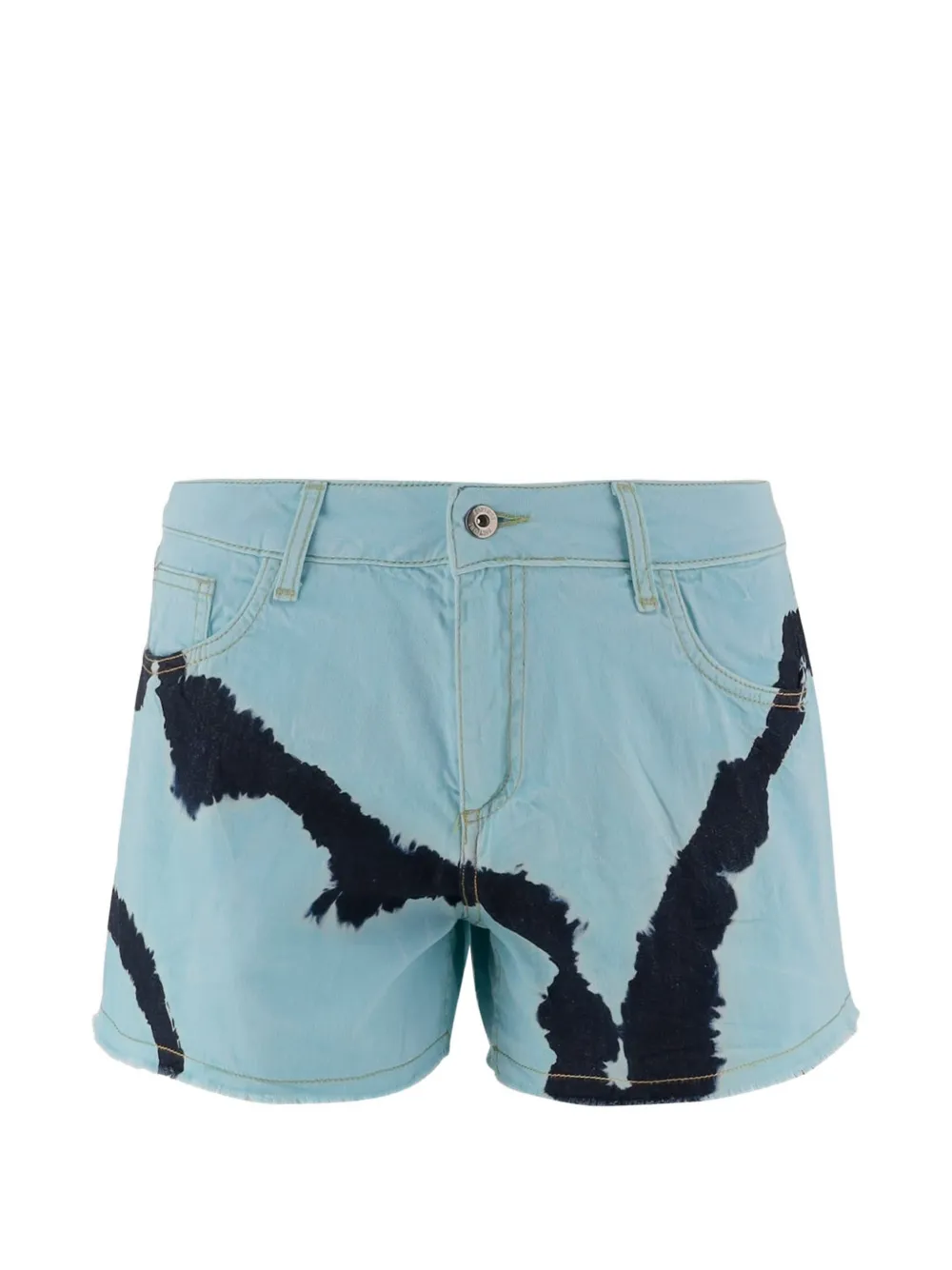 DON'T @ ME tie-dye denim shorts - Blu