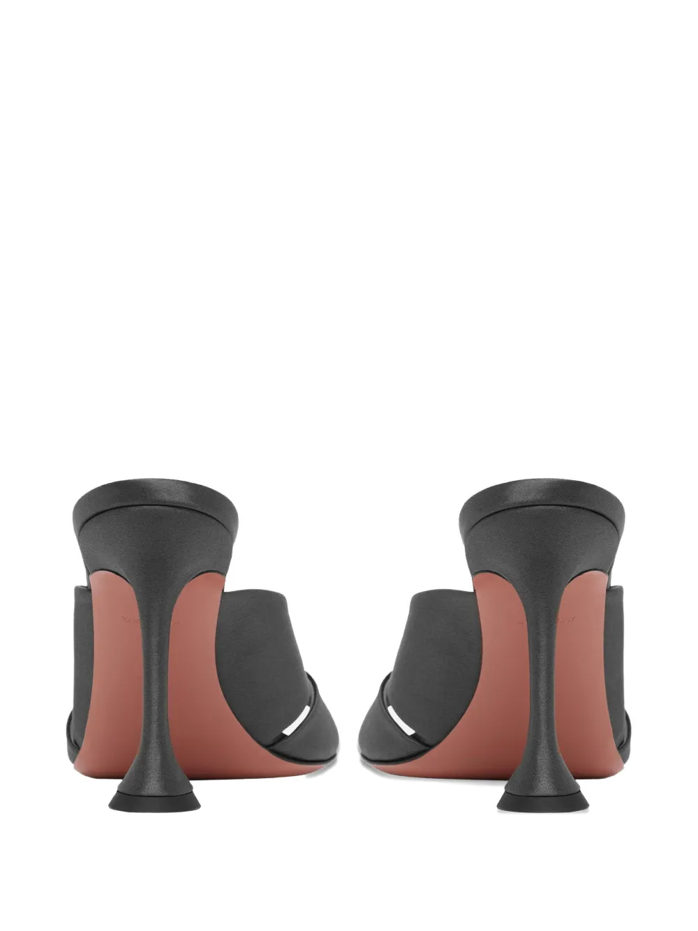 Amina Muaddi Salma criss cross silk-heeled sandals Zwart