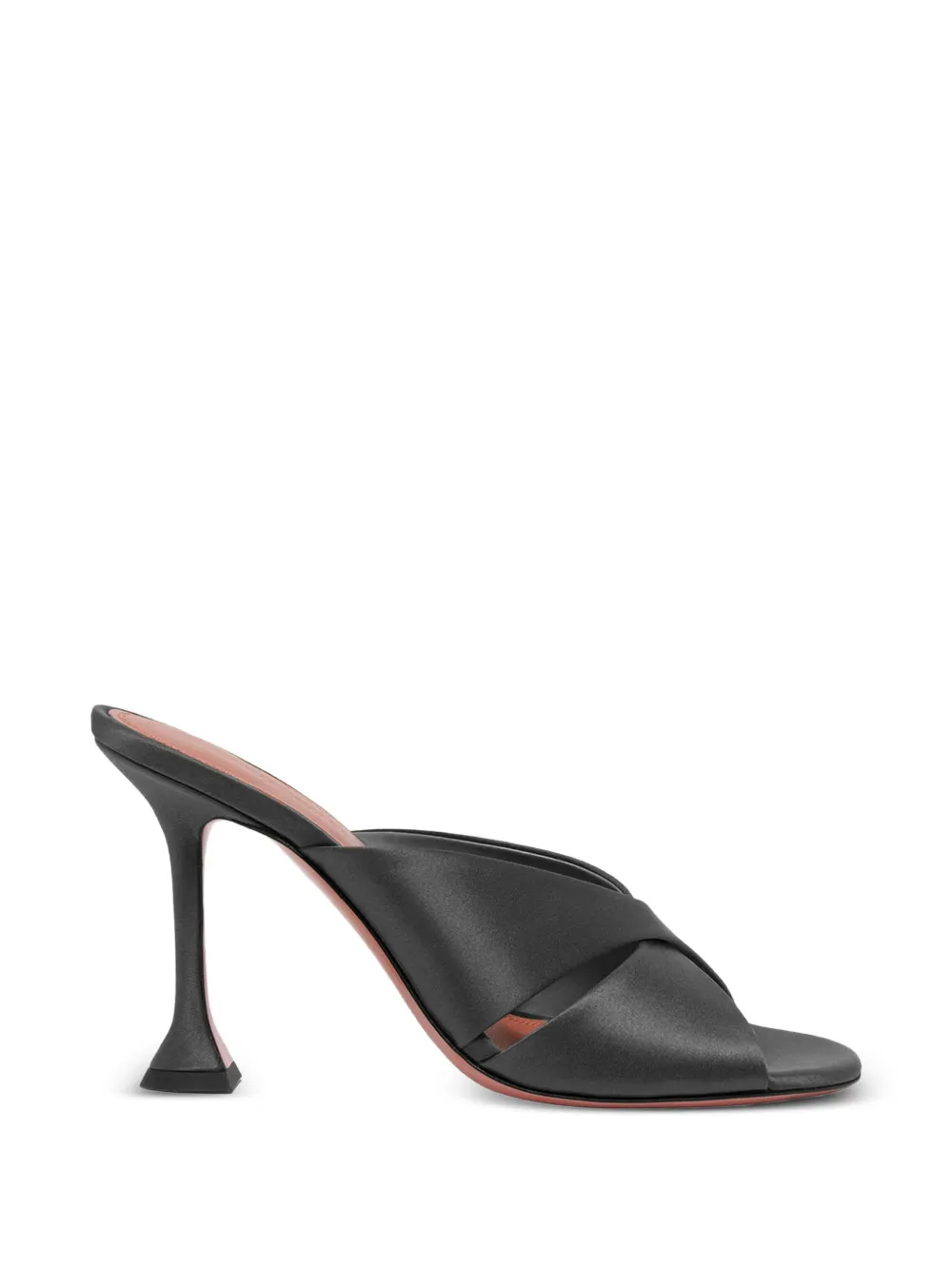 Amina Muaddi Salma criss cross silk-heeled sandals - Schwarz
