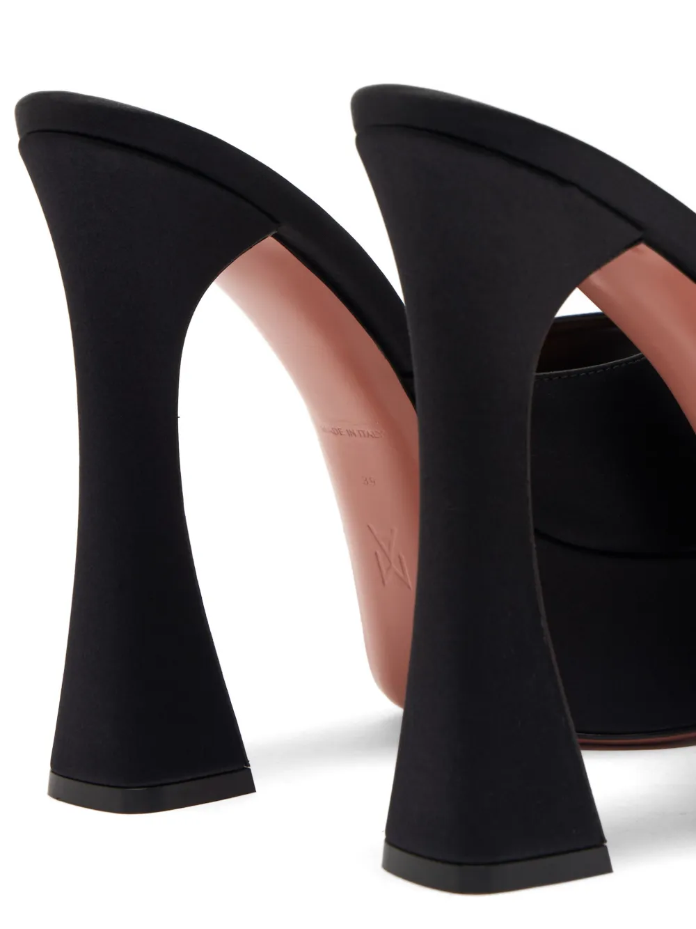 Amina Muaddi Dalida heeled sandals Zwart