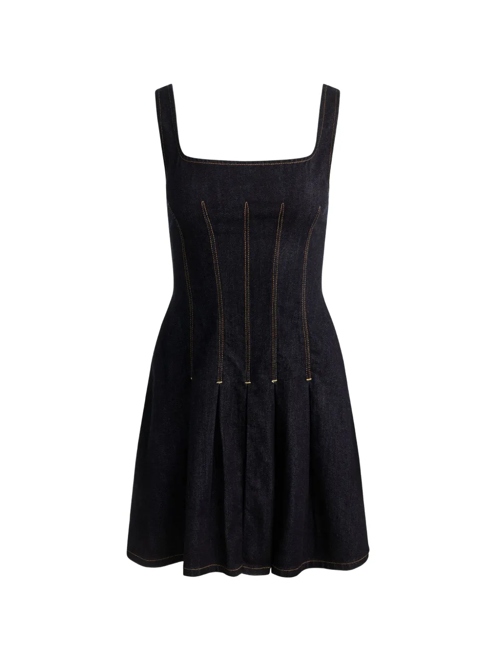 alice + olivia Hollis flared denim mini dress - Blu
