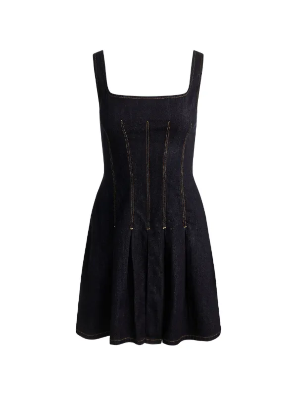 alice and olivia denim mini dress Jamie Denim Mini Dress Cambria Vintage