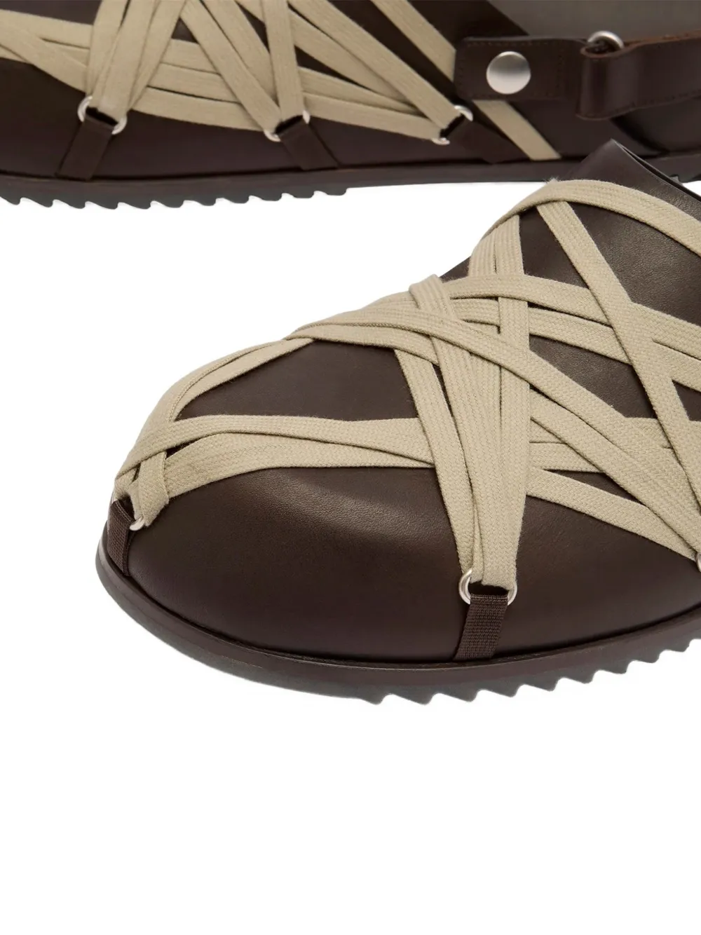 Rick Owens laced strap mules Bruin