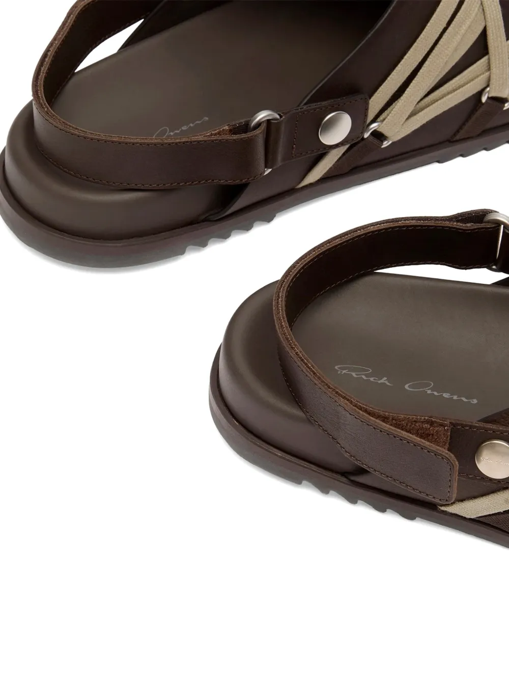 Rick Owens laced strap mules Bruin