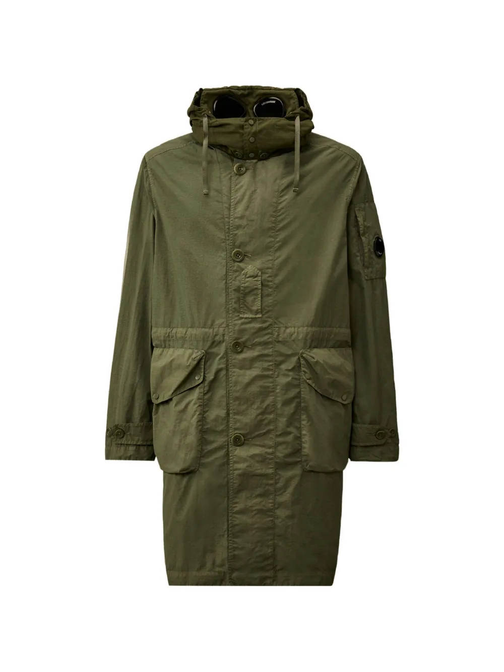 C.P. Company goggle-detail hooded parka - Grün