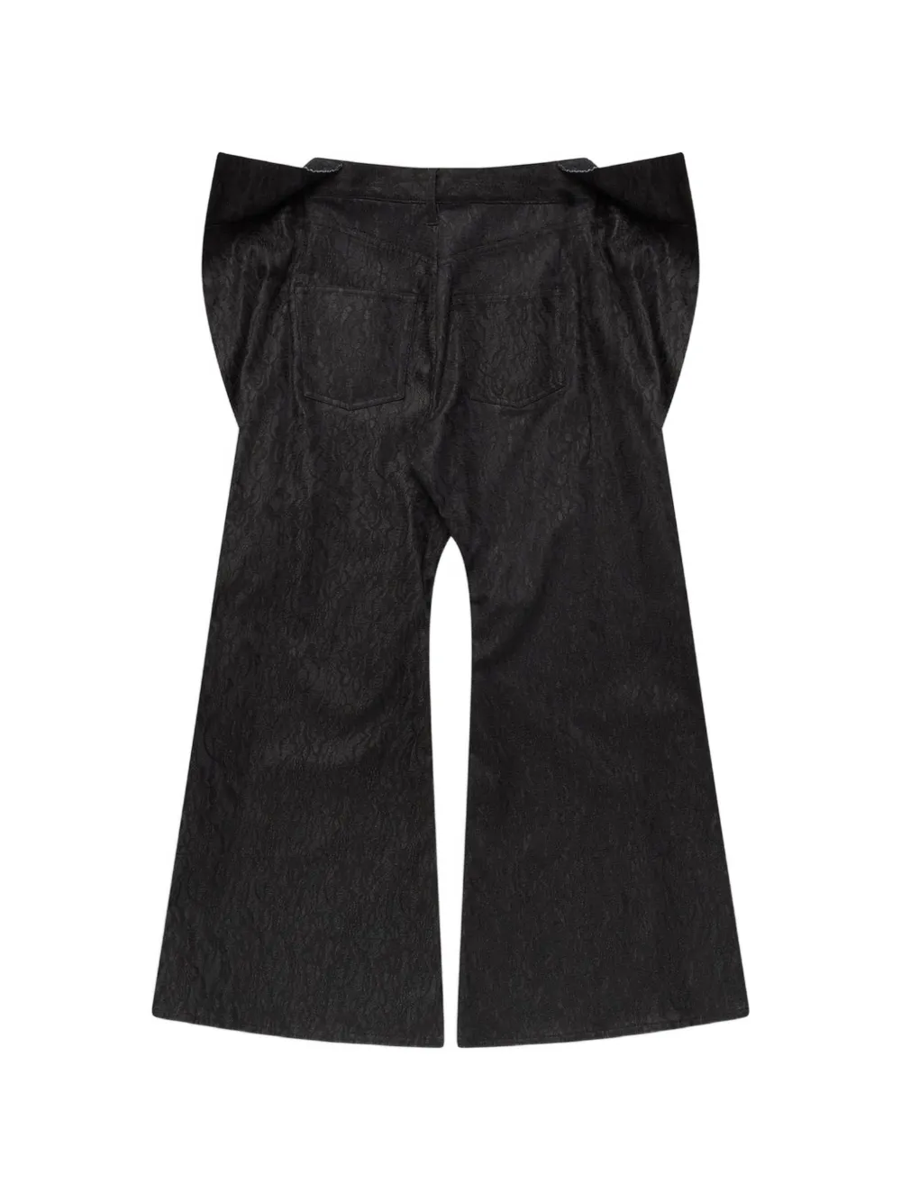  Junya Watanabe Vaqueros Con Encaje Floral - Negro 