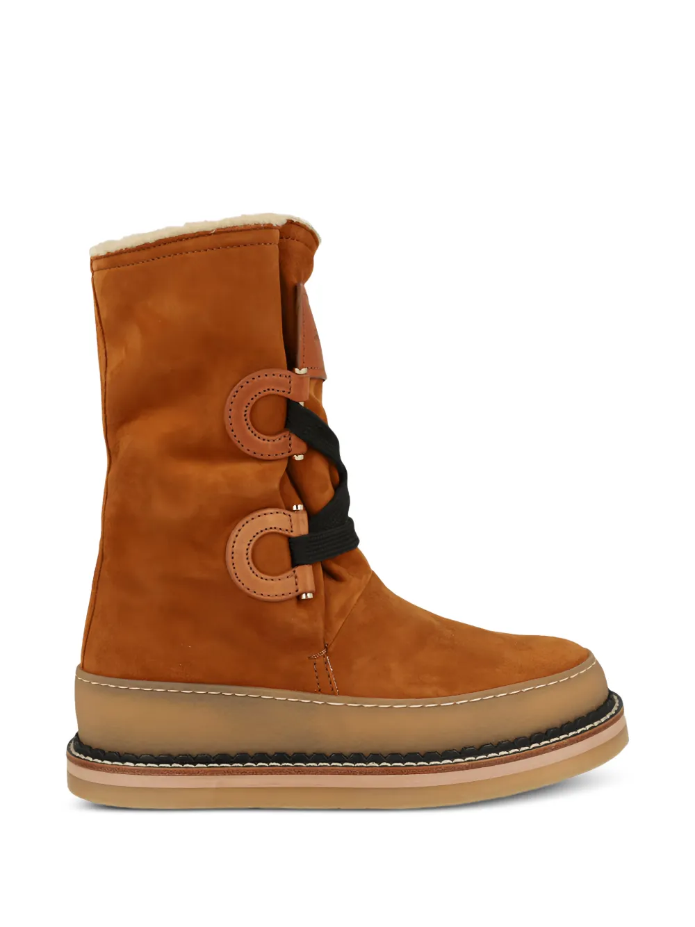 Ferragamo Stiefel aus Wildleder - Braun