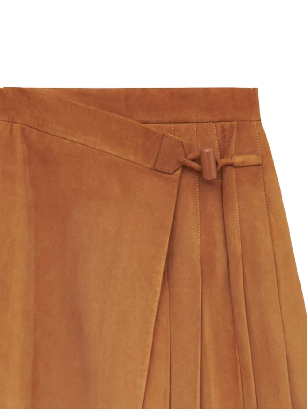 LOEWE Plooirok met gesp Beige