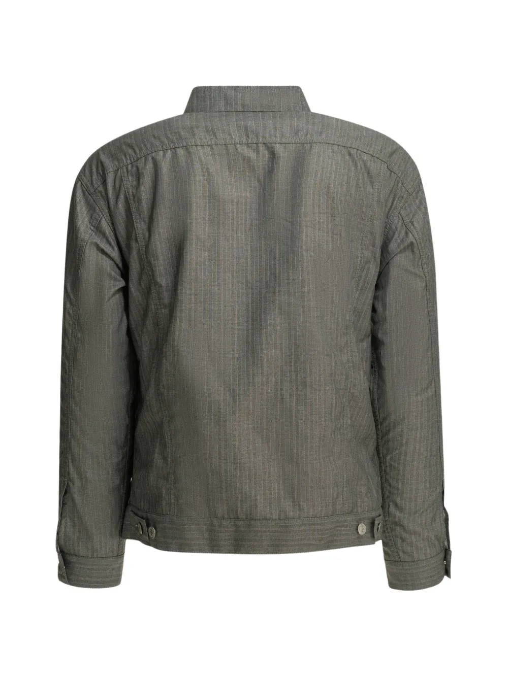 Junya Watanabe Pinstripe-pattern Denim Jacket In Gray