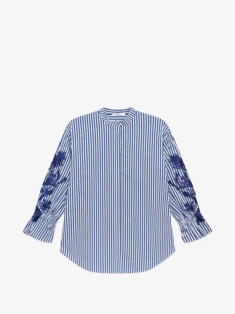 MALIPARMI striped embroidered shirt