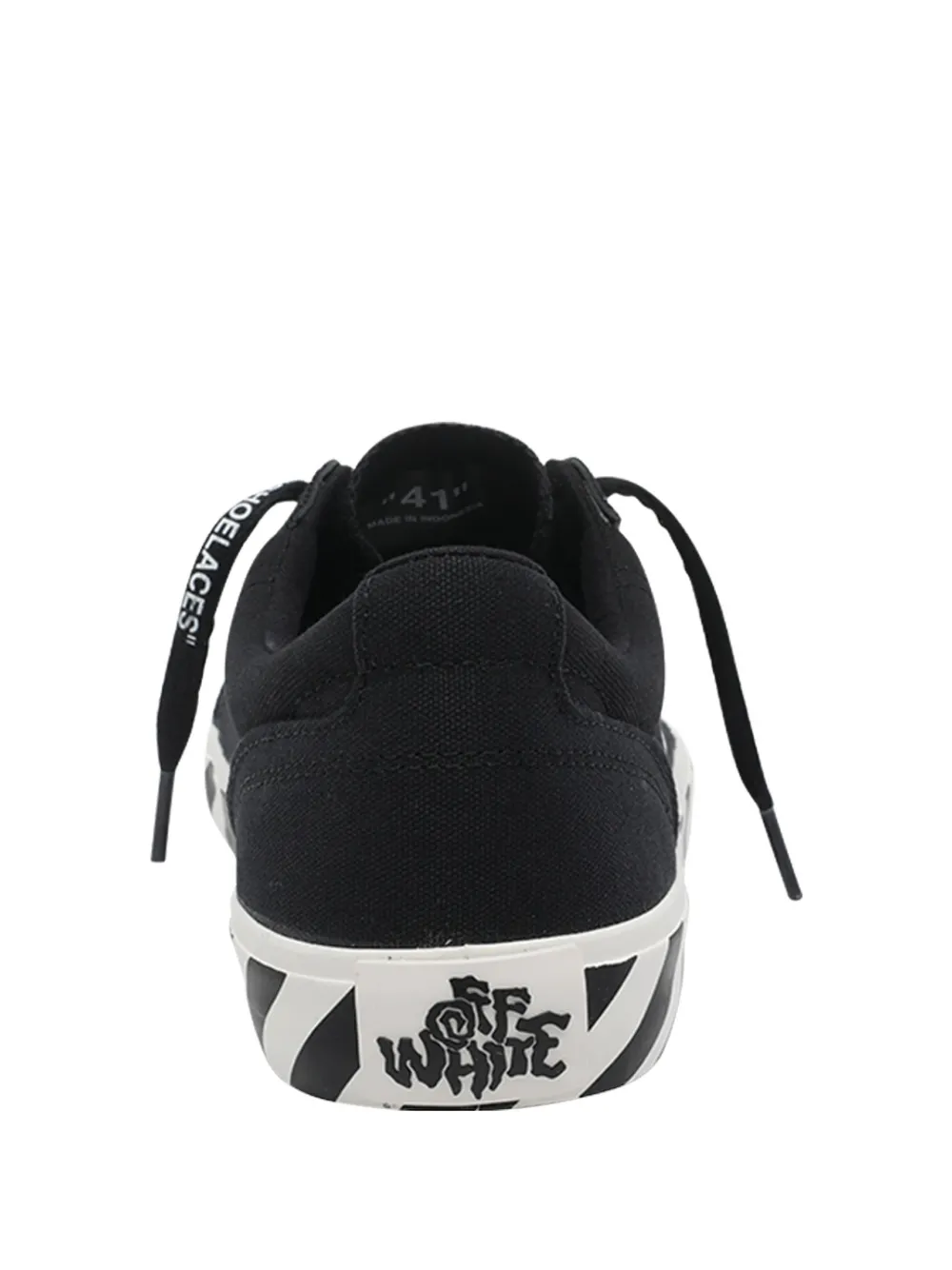 Off-White Vulcanized Undercut logo-striped sneakers Zwart
