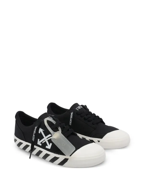 Off-White Vulcanized Undercut logo-striped Sneakers | Black | FARFETCH