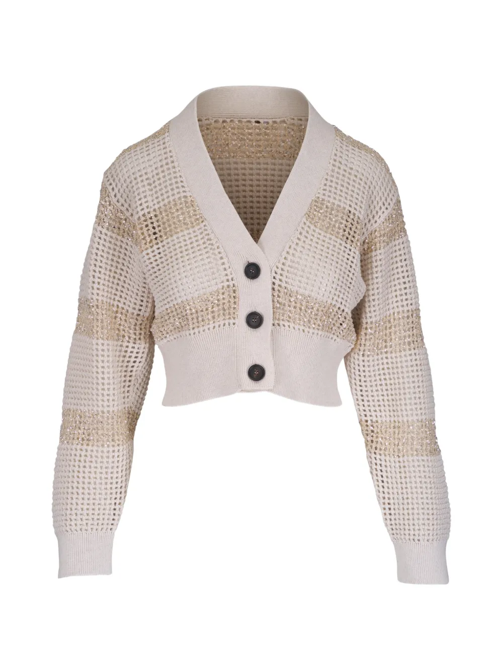 Brunello Cucinelli striped cardigan - Neutrals